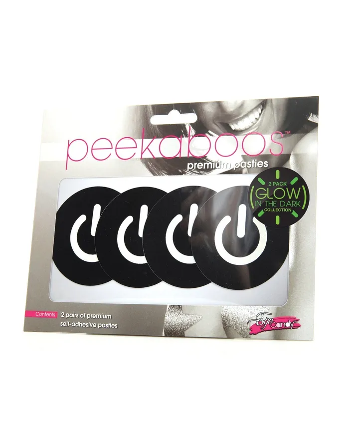 XGen Products Female Sex Toys Pasties Glow In The Dark Power Button