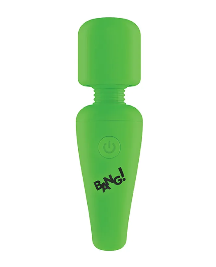 XR Brands Bang Female Sex Toys Glow in the Dark Mini Wand Green