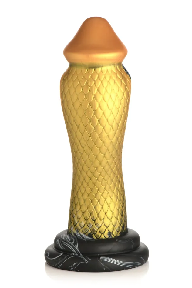 XR Brands Dildos | Golden Snake Silicone Fantasy Spiked Dildo by Creature Cocks