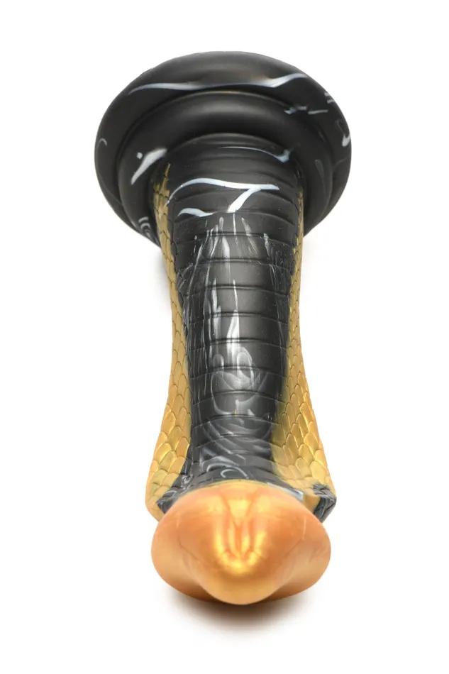 XR Brands Dildos | Golden Snake Silicone Fantasy Spiked Dildo by Creature Cocks