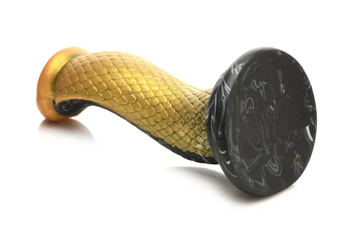 XR Brands Dildos | Golden Snake Silicone Fantasy Spiked Dildo by Creature Cocks
