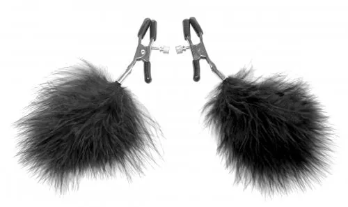 XR Brands Nipple Clitoral Toys Feathered Nipple Clamps