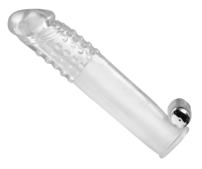 XR Brands Size Matters Male Sex Toys Clear Sensations Penis Extender Vibro Sleeve With Bullet XR Brands Size Matters Male Sex Toys Clear Sensations Penis Extender Vibro Sleeve With Bullet