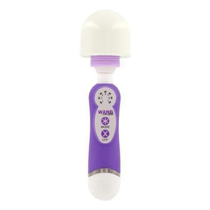 XR Brands Wand Essentials Vibrators | 7 Function Battery Powered Wand - Purple XR Brands Wand Essentials Vibrators | 7 Function Battery Powered Wand - Purple