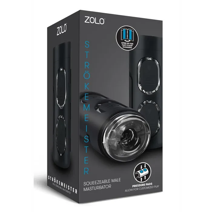 Zolo Male Sex Toys | Zolo Strokemeister - Black Squeezable Masturbator Zolo Male Sex Toys | Zolo Strokemeister - Black Squeezable Masturbator