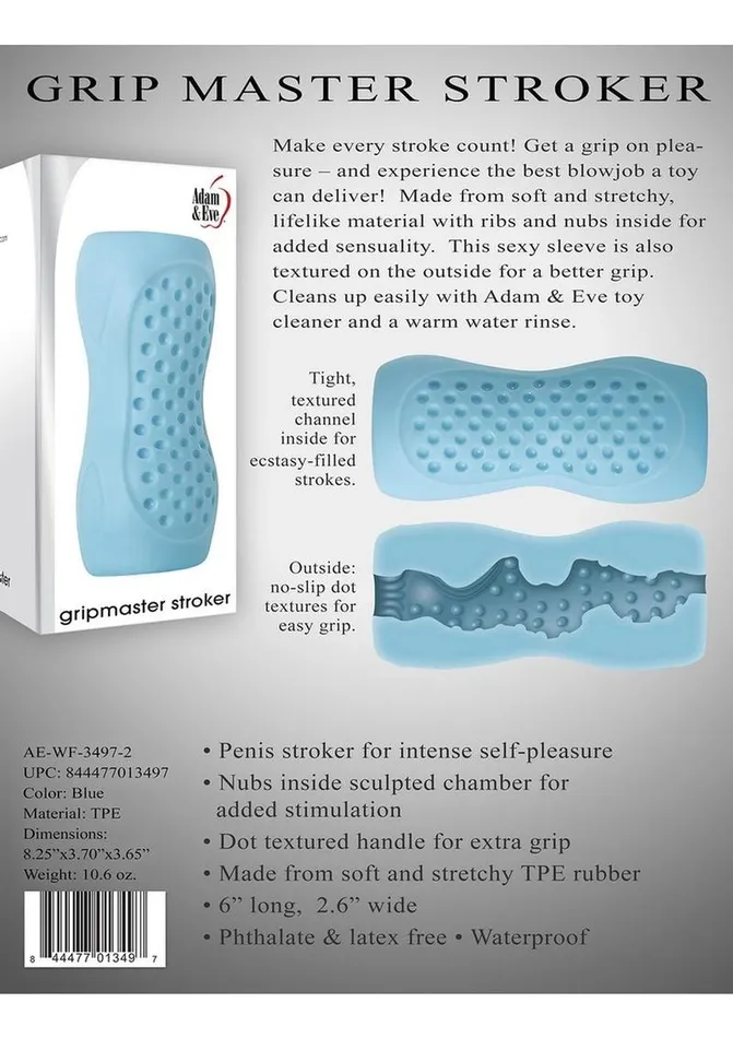 Adam and Eve Gripmaster Textured Stroker Adam and Eve Male Sex Toys