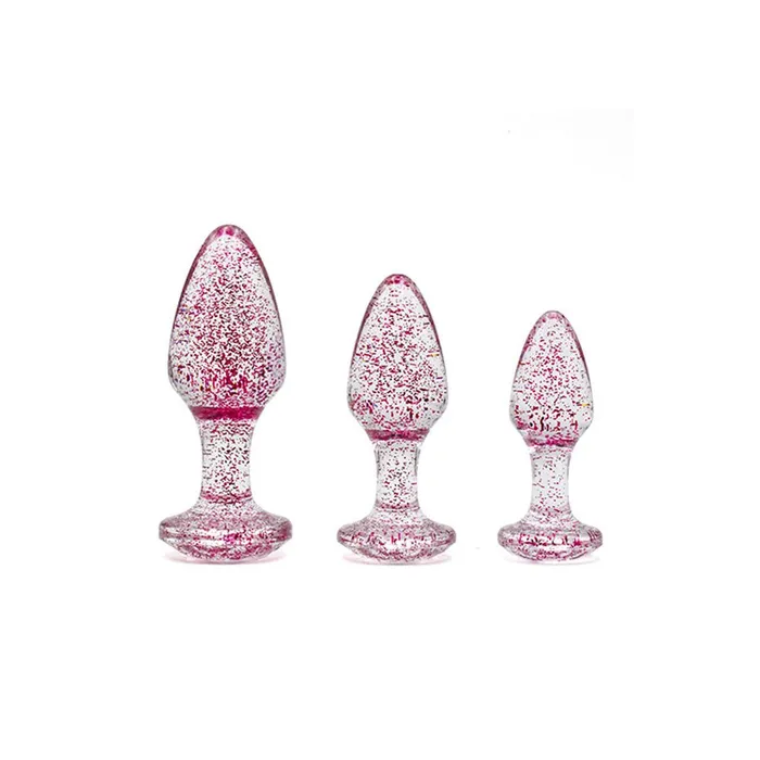 Adam Eve Adam Eve Glitter Gem 3Piece Butt Plug Set Glitter Pink Butt Plugs Set of 3 Sizes Anal Adam Eve Adam Eve Glitter Gem 3Piece Butt Plug Set Glitter Pink Butt Plugs Set of 3 Sizes Anal