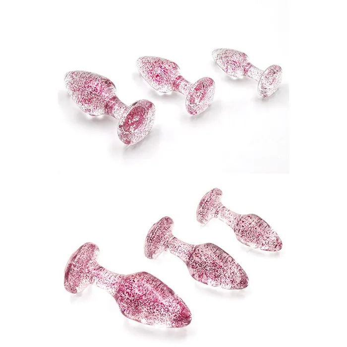 Adam Eve Adam Eve Glitter Gem 3Piece Butt Plug Set Glitter Pink Butt Plugs Set of 3 Sizes Anal Adam Eve Adam Eve Glitter Gem 3Piece Butt Plug Set Glitter Pink Butt Plugs Set of 3 Sizes Anal