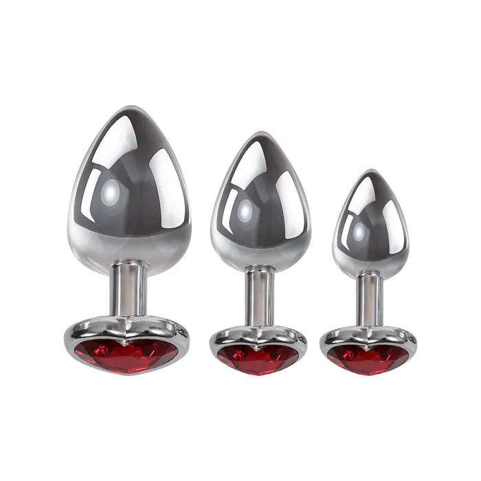 Adam Eve Anal Adam Eve Three Hearts Gem Anal Plug Set Metallic Set of 3 Sizes Adam Eve Anal Adam Eve Three Hearts Gem Anal Plug Set Metallic Set of 3 Sizes