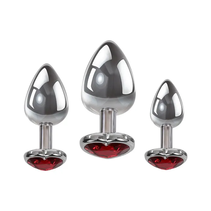 Adam Eve Anal Adam Eve Three Hearts Gem Anal Plug Set Metallic Set of 3 Sizes Adam Eve Anal Adam Eve Three Hearts Gem Anal Plug Set Metallic Set of 3 Sizes
