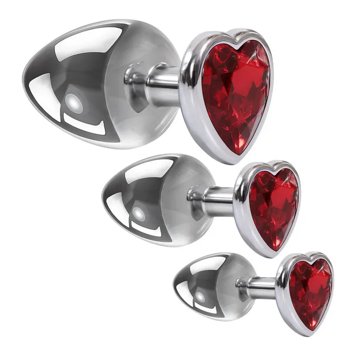 Adam Eve Anal Adam Eve Three Hearts Gem Anal Plug Set Metallic Set of 3 Sizes Adam Eve Anal Adam Eve Three Hearts Gem Anal Plug Set Metallic Set of 3 Sizes