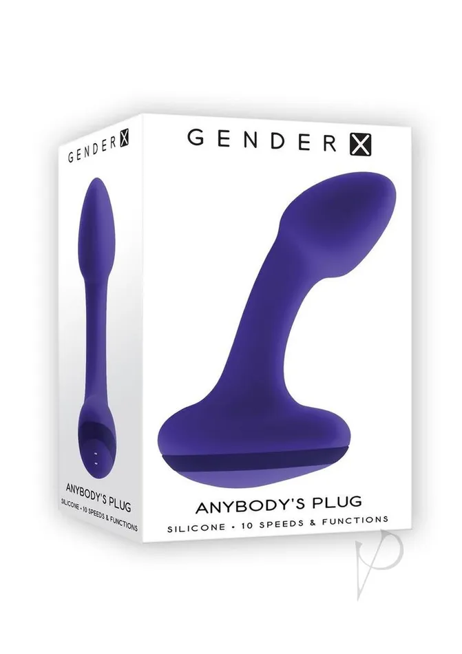 Anal Gender X Anybodys Plug Rechargeable Silicone Vibrating Butt Plug Gender X
