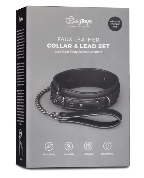 Anal Onedc Easy Toys Fetish Collar wLeash Black