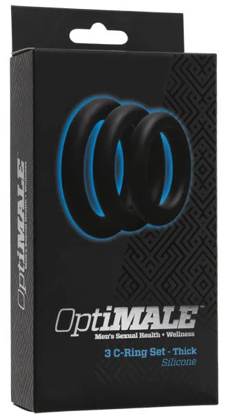 Anal OptiMale C Ring Kit Thick Black OptiMALE