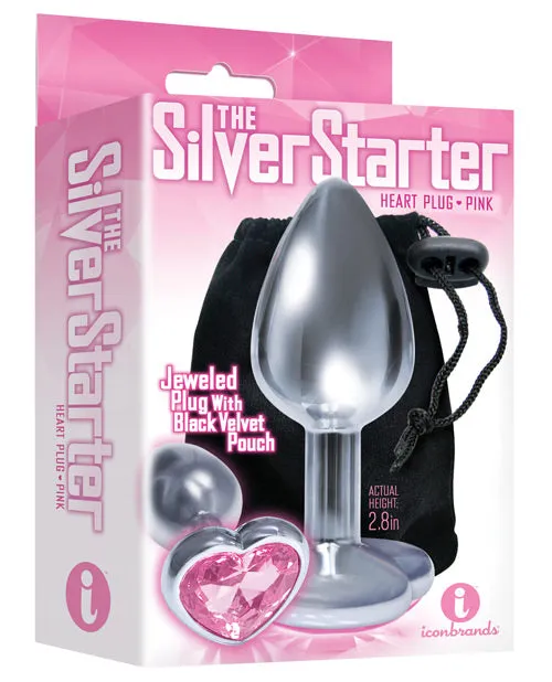 Anal The 9s The Silver Starter Bejeweled Heart Stainless Steel Plug Icon Brands INC Anal The 9s The Silver Starter Bejeweled Heart Stainless Steel Plug Icon Brands INC