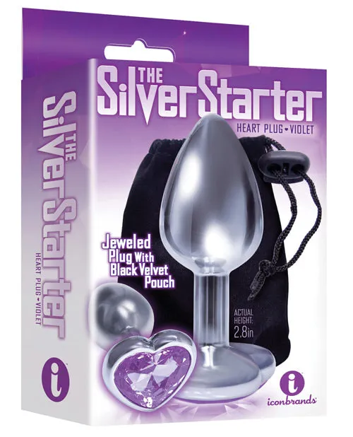 Anal The 9s The Silver Starter Bejeweled Heart Stainless Steel Plug Icon Brands INC Anal The 9s The Silver Starter Bejeweled Heart Stainless Steel Plug Icon Brands INC