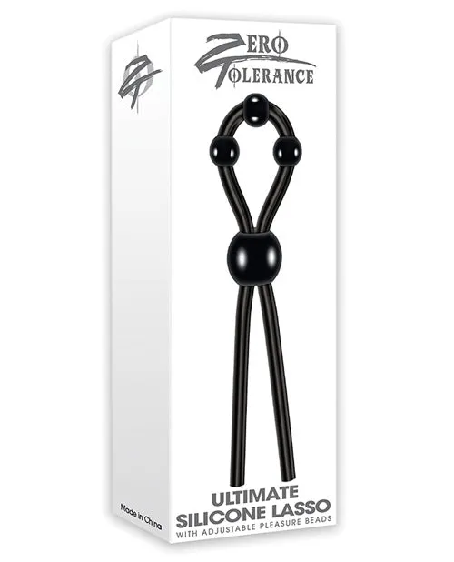 Anal Zero Tolerance Ultimate Lasso Cock Ring Black Evolved Novelties INC