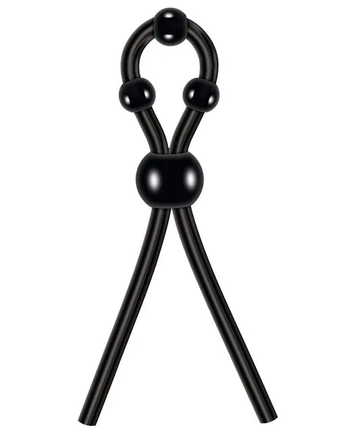 Anal Zero Tolerance Ultimate Lasso Cock Ring Black Evolved Novelties INC