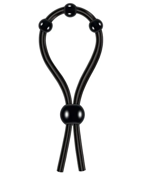 Anal Zero Tolerance Ultimate Lasso Cock Ring Black Evolved Novelties INC