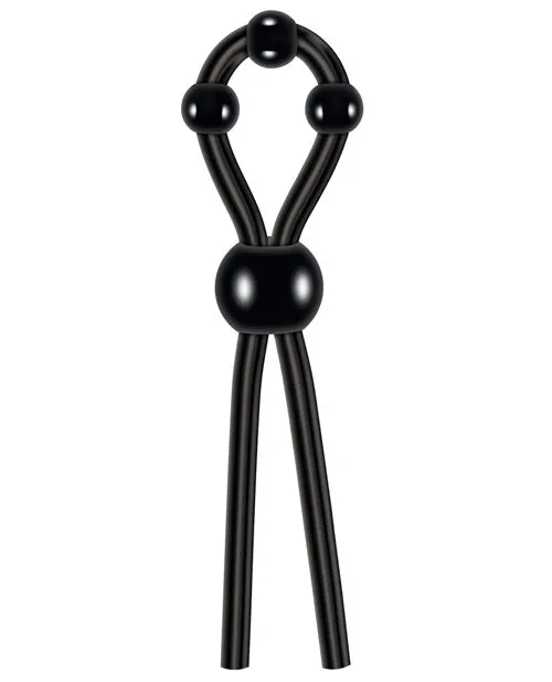 Anal Zero Tolerance Ultimate Lasso Cock Ring Black Evolved Novelties INC