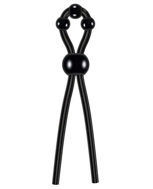 Anal Zero Tolerance Ultimate Lasso Cock Ring Black Evolved Novelties INC