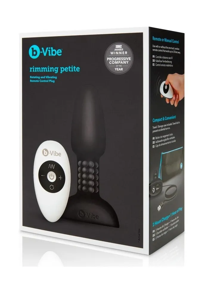 bVibe BVibe Rimming Petite Rechargeable Silicone Anal Plug with Remote Control Male Sex Toys bVibe BVibe Rimming Petite Rechargeable Silicone Anal Plug with Remote Control Male Sex Toys