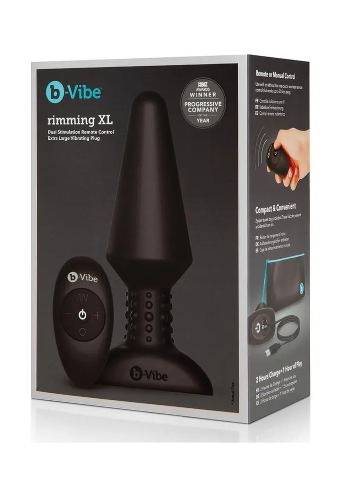 BVibe Rimming Plug XL Rechargeable Silicone Anal Plug bVibe Anal