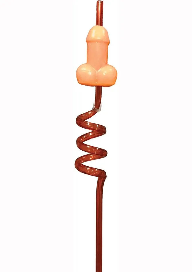Bachelorette Dildos Candy Pecker Straw Strawberry Flavored Lollipop