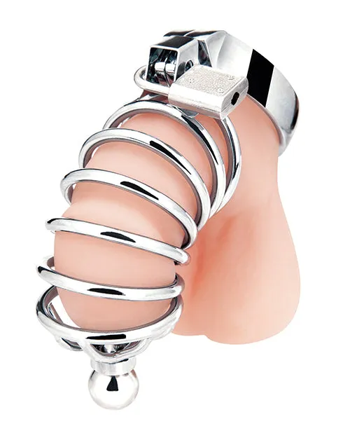 Blue Line Urethral Play Cage Silver Electric Eel INC Male Sex Toys