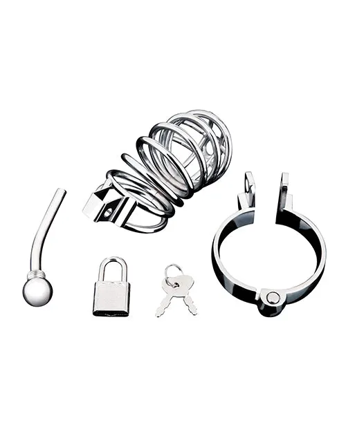 Blue Line Urethral Play Cage Silver Electric Eel INC Male Sex Toys Blue Line Urethral Play Cage Silver Electric Eel INC Male Sex Toys