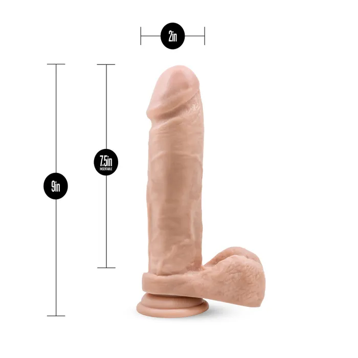 Blush Novelties Dildos Silicone Willys 9 Inch Silicone Dildo With Suction Cup Vanilla