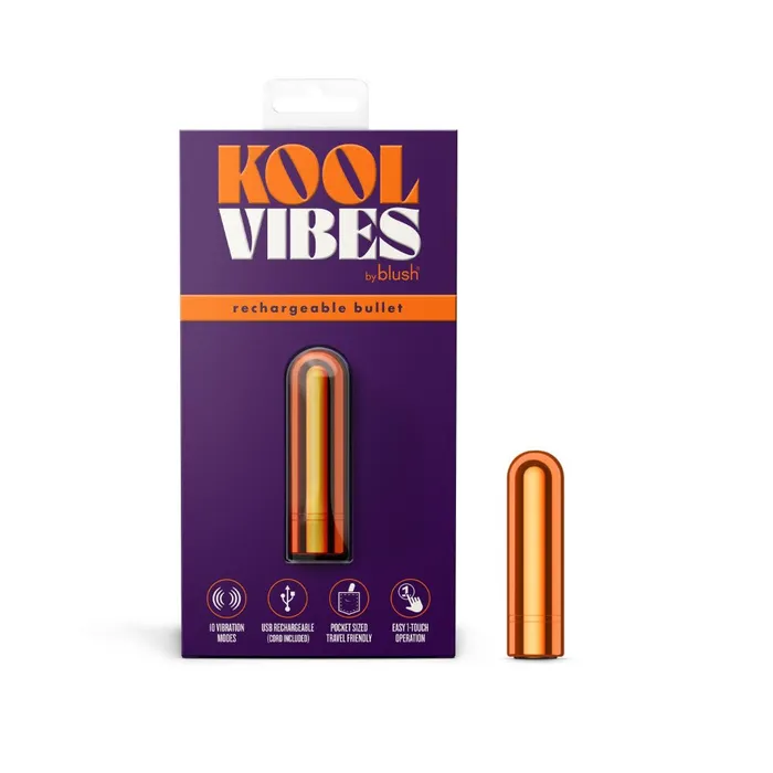 Blush Novelties Female Sex Toys Kool Vibes USB Rechargeable Mini Bullet Tangerine Orange 64 cm Blush Novelties Female Sex Toys Kool Vibes USB Rechargeable Mini Bullet Tangerine Orange 64 cm