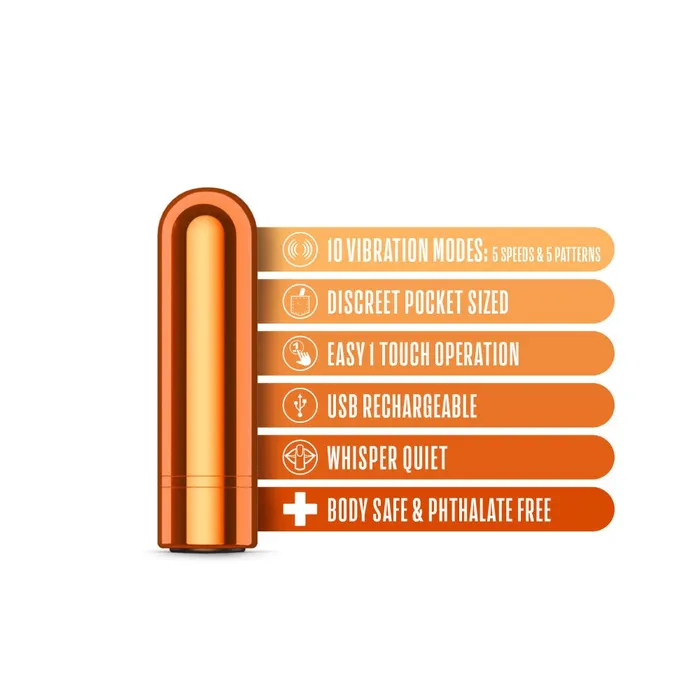 Blush Novelties Female Sex Toys Kool Vibes USB Rechargeable Mini Bullet Tangerine Orange 64 cm Blush Novelties Female Sex Toys Kool Vibes USB Rechargeable Mini Bullet Tangerine Orange 64 cm
