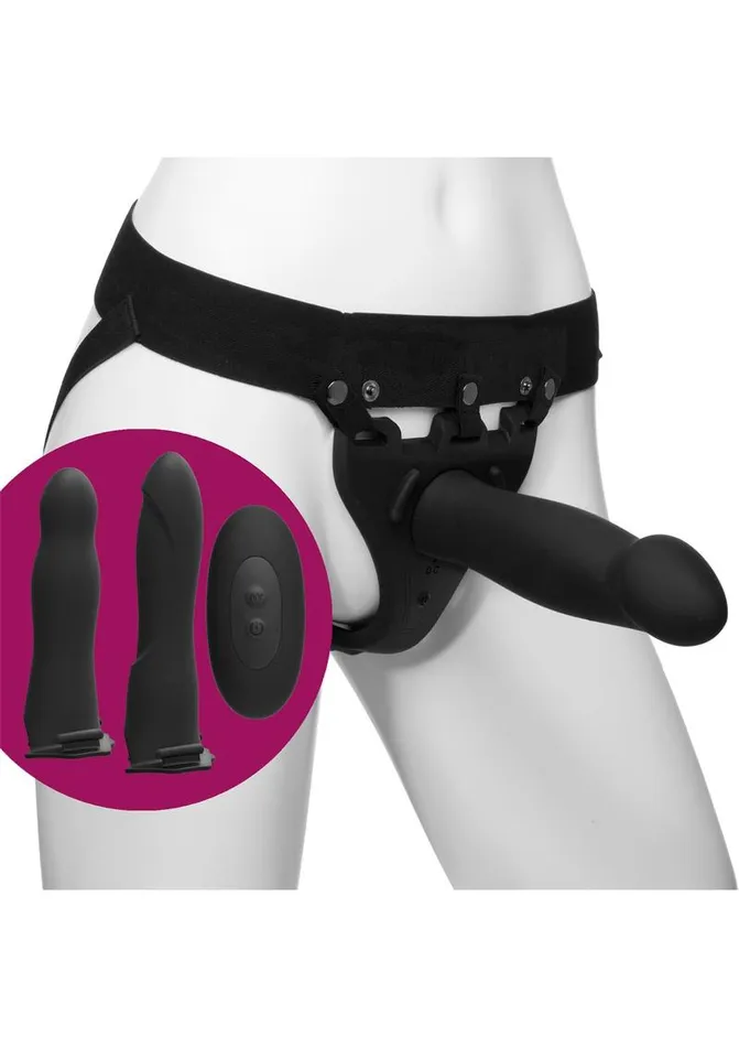 Body Extensions Be Naughty Silicone StrapOn Rechargeable Vibrating Harness with 2 Hollow Dildos and Remote Body Extensions Female Sex Toys Body Extensions Be Naughty Silicone StrapOn Rechargeable Vibrating Harness with 2 Hollow Dildos and Remote Body Extensions Female Sex Toys