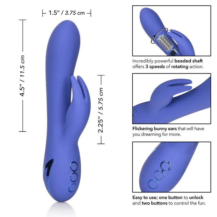 CalExotics Female Sex Toys California Dreaming Beverly Hills Bunny Rabbit Style Silicone Vibrator