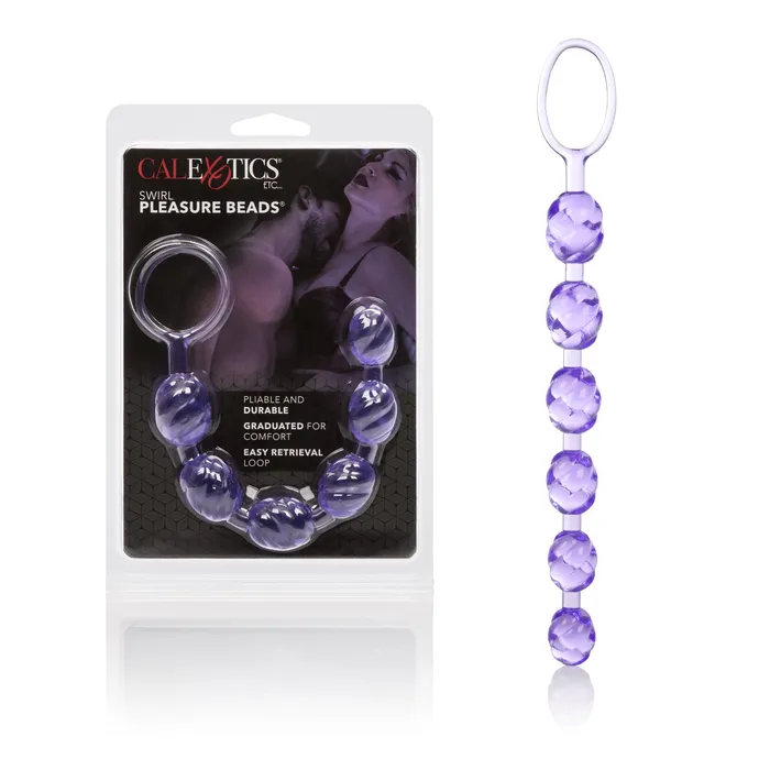 California Exotic Vibrators Swirl Pleasure Beads Purple