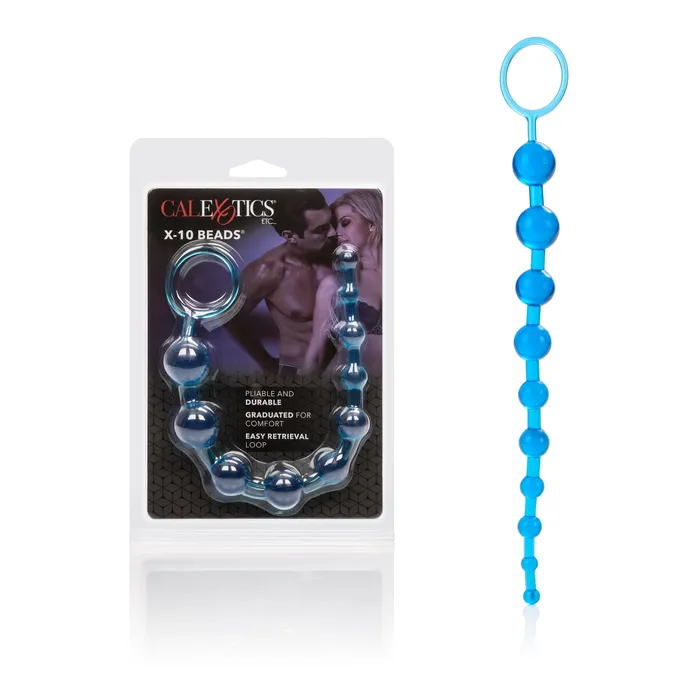 California Exotic Vibrators X10 Beads Blue