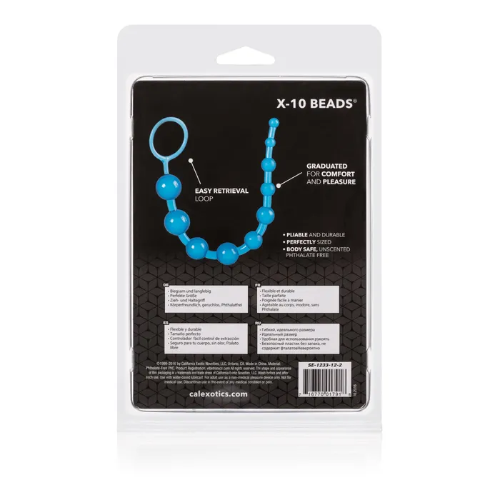 California Exotic Vibrators X10 Beads Blue
