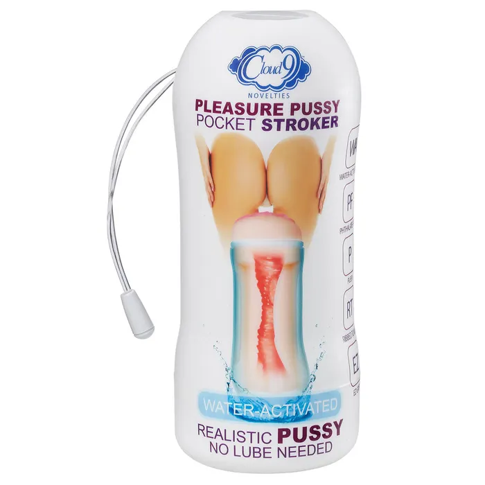 Cloud 9 Male Sex Toys Pleasure Pussy Pocket Stroker Water Activated Flesh