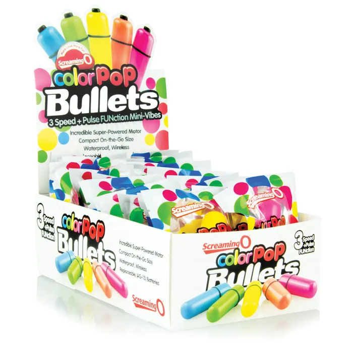 Colorpop Bullets 20 Count POP Box Display Assorted Screaming O Vibrators
