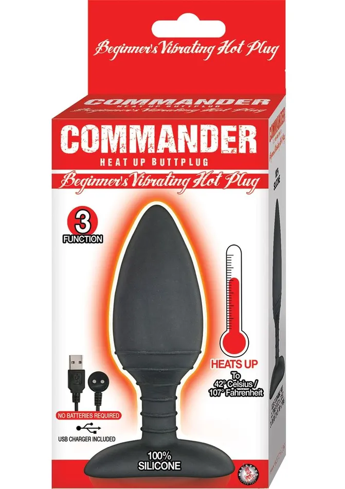 Commander Commander Beginners Silicone Rechargeable Vibrating Warming Butt Plug Male Sex Toys Commander Commander Beginners Silicone Rechargeable Vibrating Warming Butt Plug Male Sex Toys