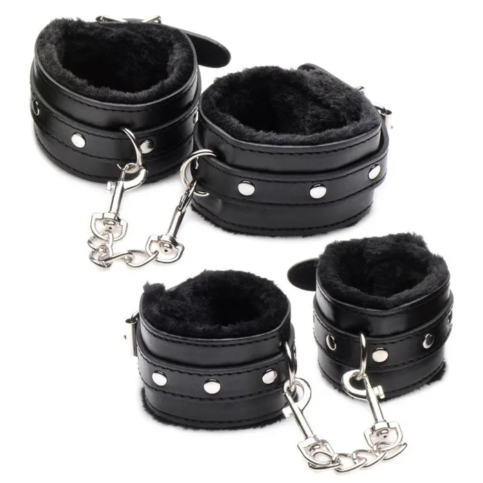 Couples XR Brands Master Series Hook Up 10 Piece Plush Bondage Set Couples XR Brands Master Series Hook Up 10 Piece Plush Bondage Set