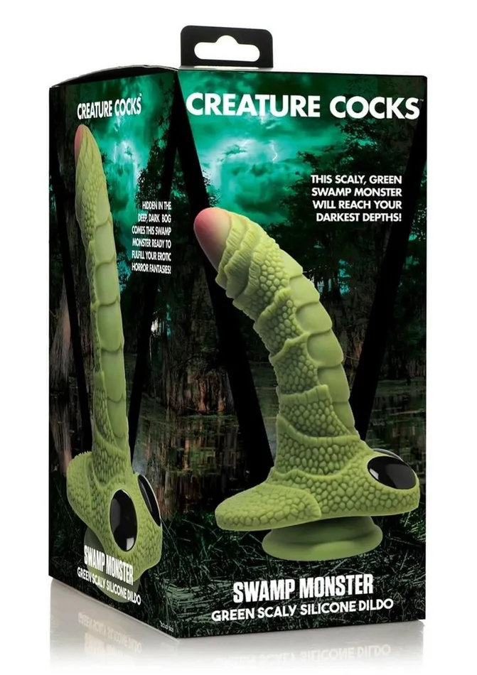 Creature Cocks Creature Cocks Swamp Monster Scaly Silicone Dildo Dildos