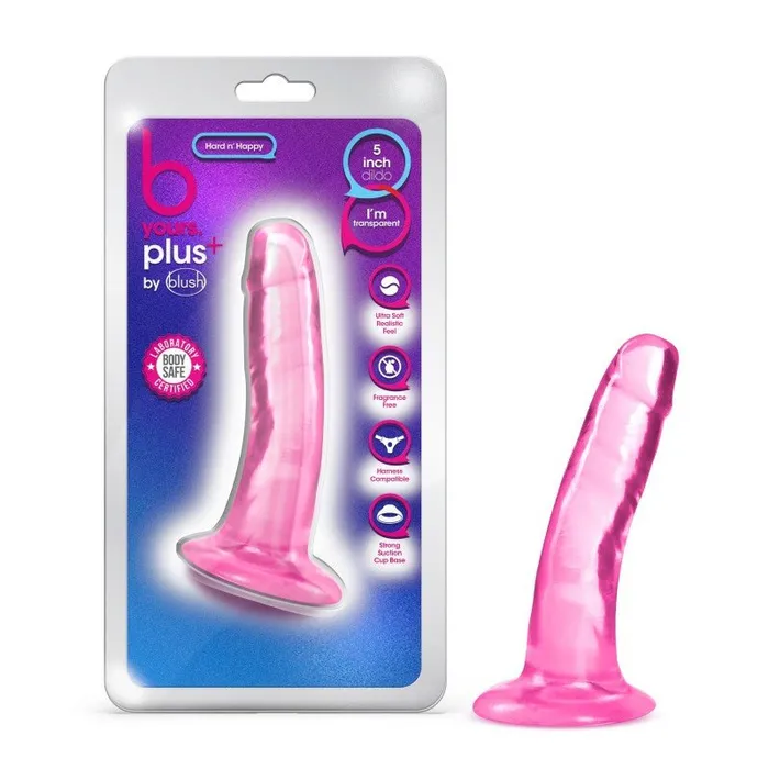 Dildos Blush Novelties B Yours Plus Hard N Happy Pink Pink 14 cm 55 Dong