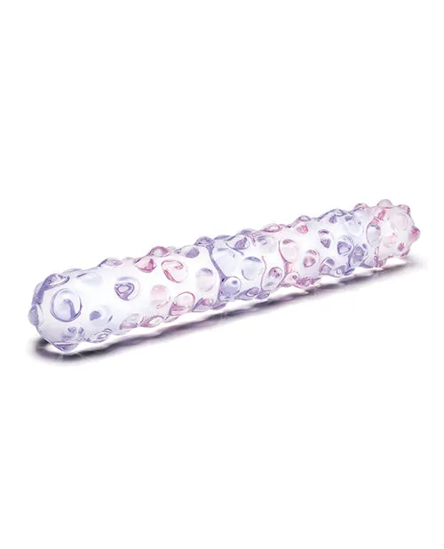 Dildos Electric Eel INC Glas 9 Purple Rose Nubby Glass Dildo PurplePink