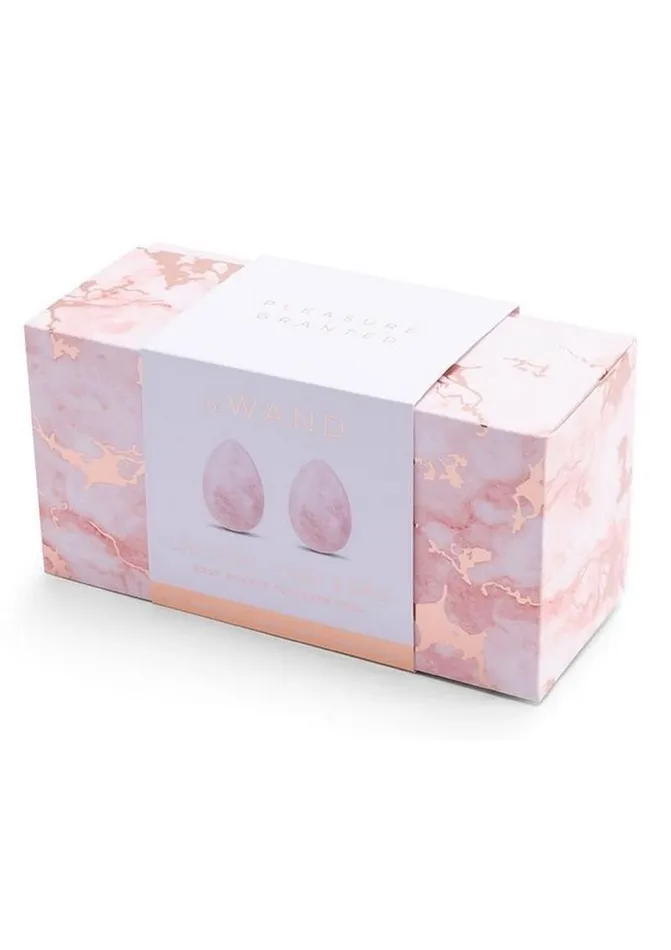 Dildos Le Wand Le Wand Crystal Yoni Eggs Silicone Kegal Balls Rose Quartz