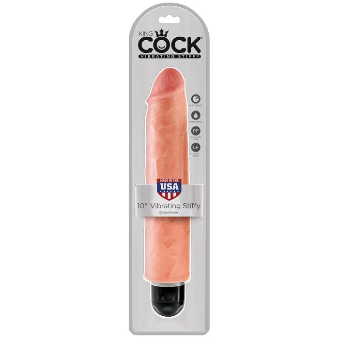 Dildos Pipedream King Cock 10 Vibrating Stiffy Flesh