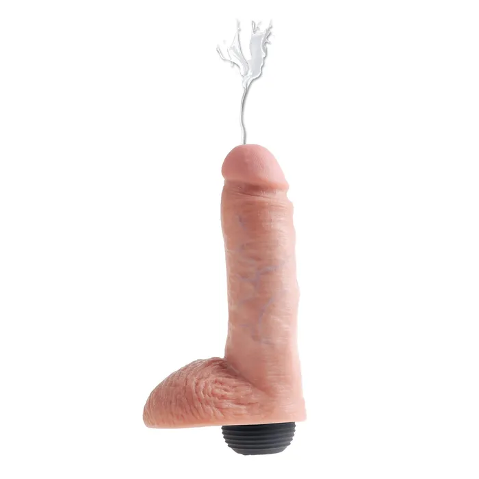 Dildos Pipedream King Cock 8 Inch Squirting Cock With Balls Light