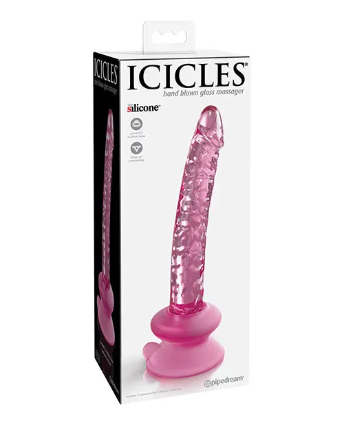 Dildos Pipedream Products Icicles No 86 Hand Blown Glass Massager wSuction Cup Pink Dildos Pipedream Products Icicles No 86 Hand Blown Glass Massager wSuction Cup Pink