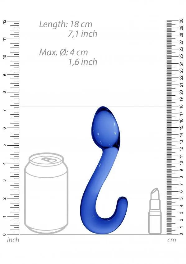 Dildos Shots Champ GSpot Glass Dildo by Chrystalino